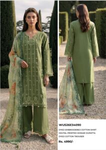 Zellbury 3Pc Dyed Embroidered Cotton Suit